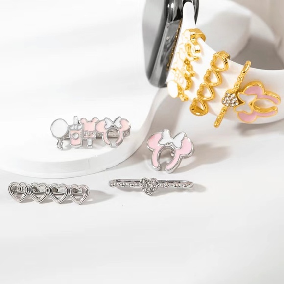 Silver Minnie Mouse inspired iWatch band charms - Picture 2 of 5